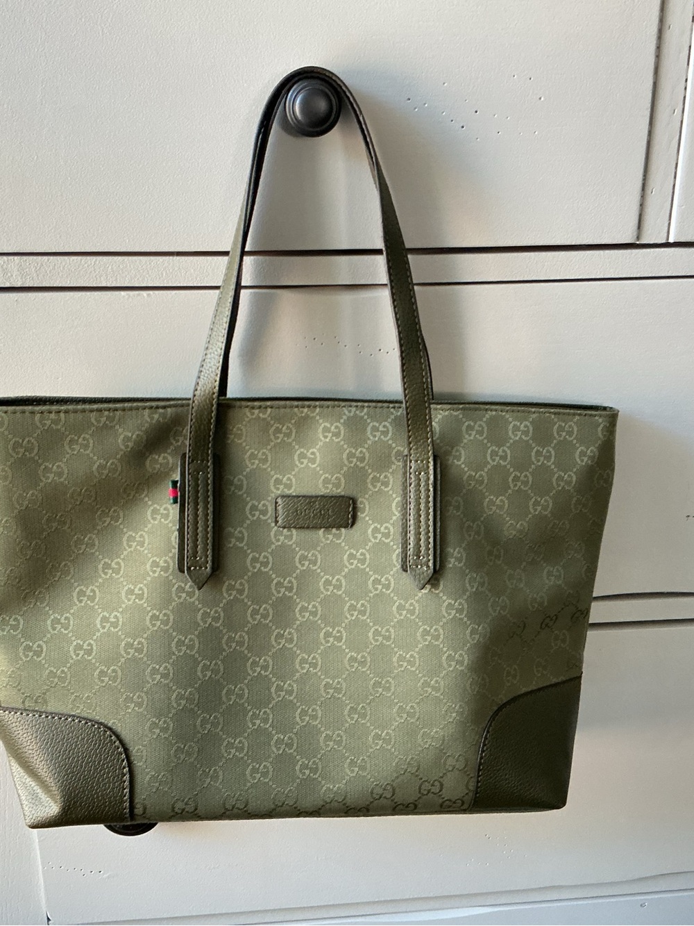 ✨ Designer Inspired Olive Green Monogram Tote ✨